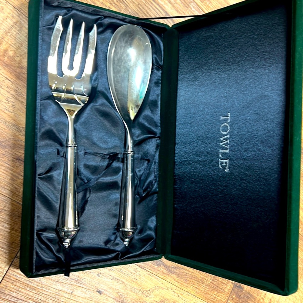 Towele large serving fork and spoon